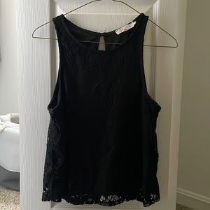 Lace Crop Top. Black. Size M. Only worn twice.
